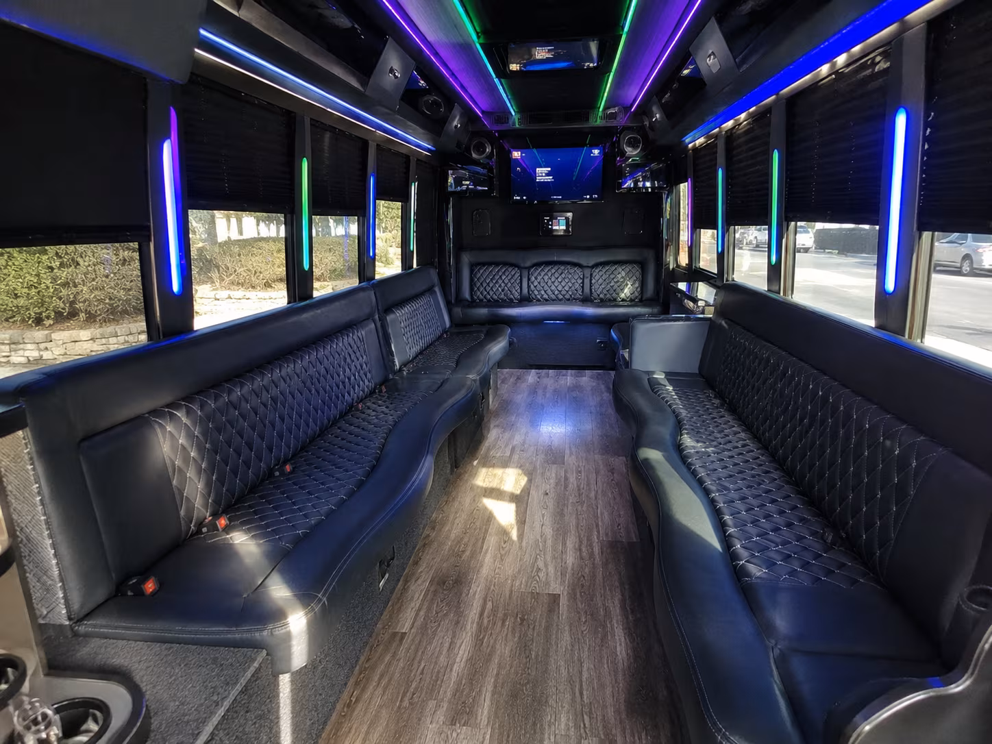 coeur d alene 15 passenger party bus interior