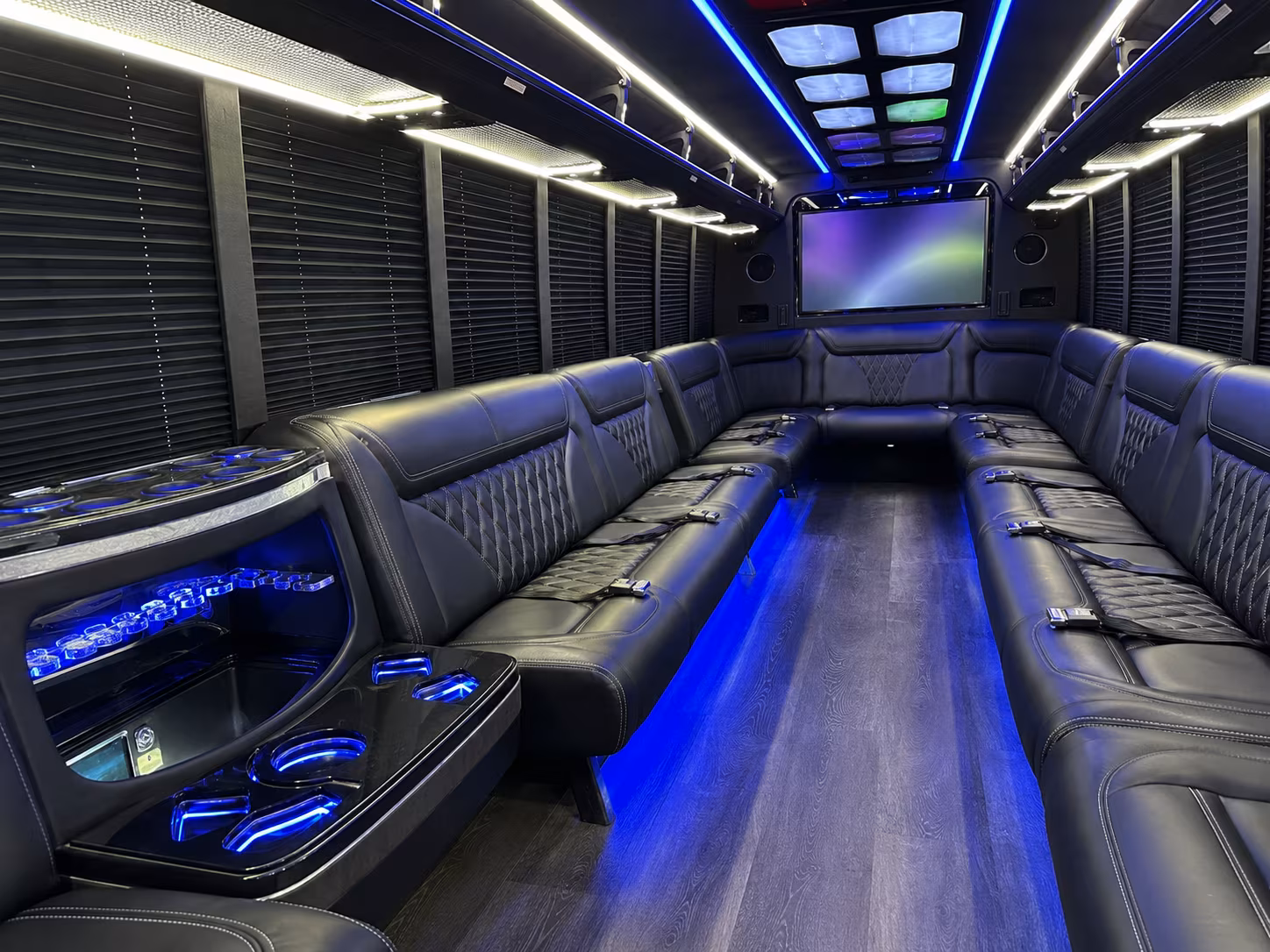 coeur d alene 20 passenger party bus inside