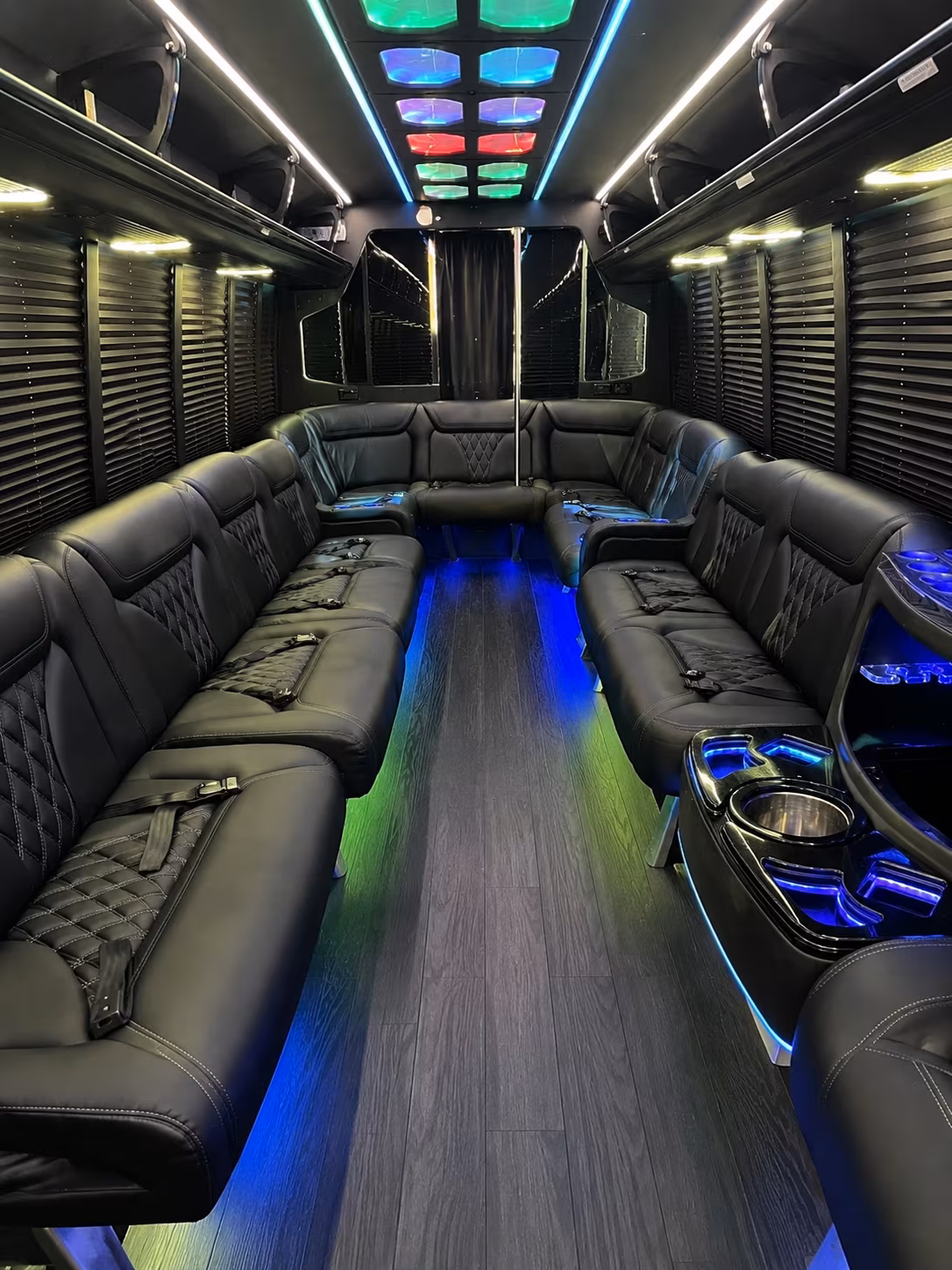 coeur d alene 20 passenger party bus interior