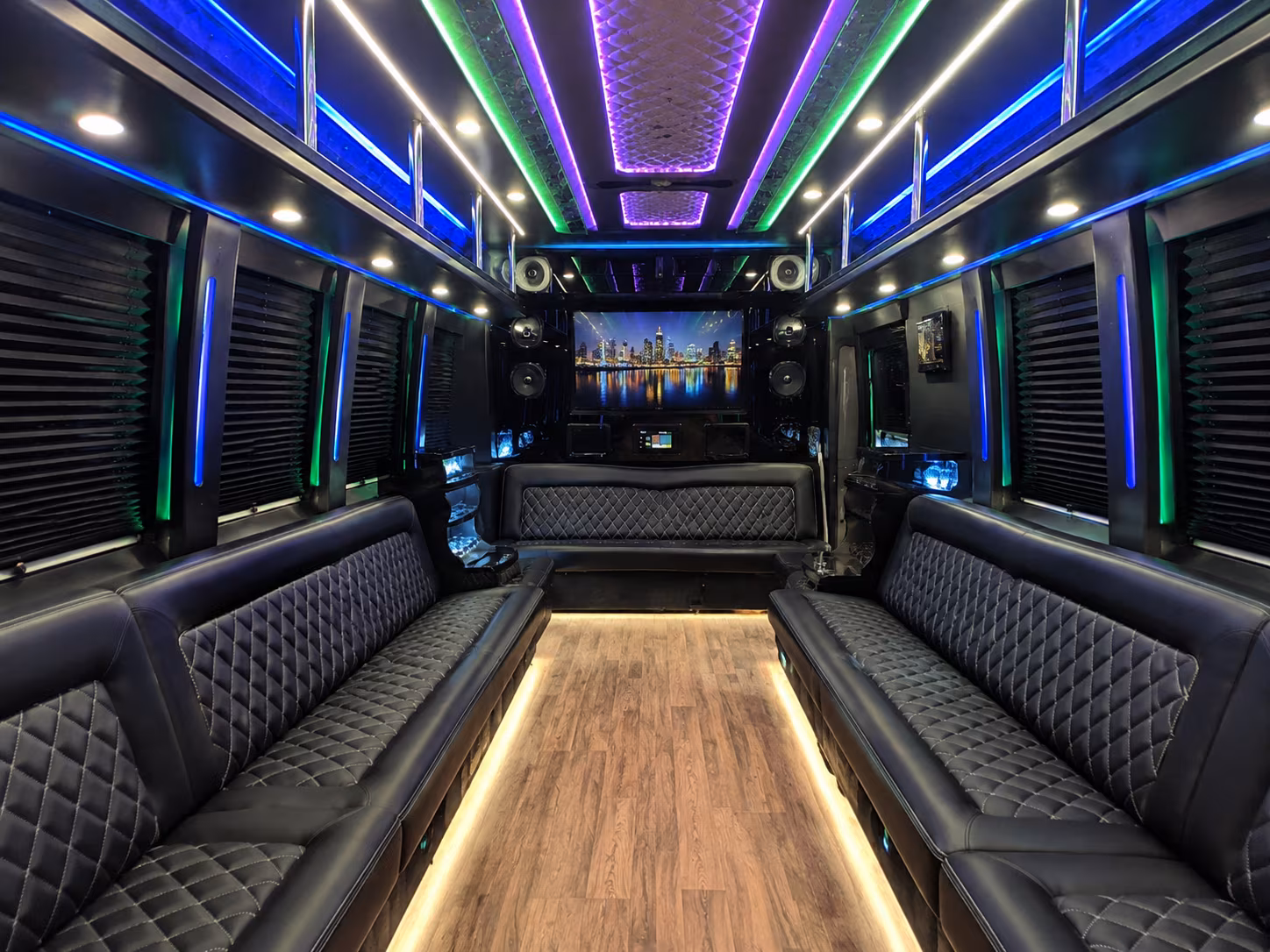 coeur d alene 25 passenger party bus interior
