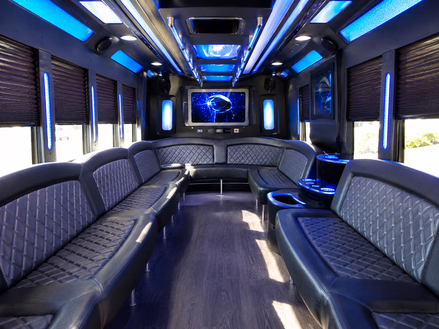 coeur d alene 28 passenger party bus inside