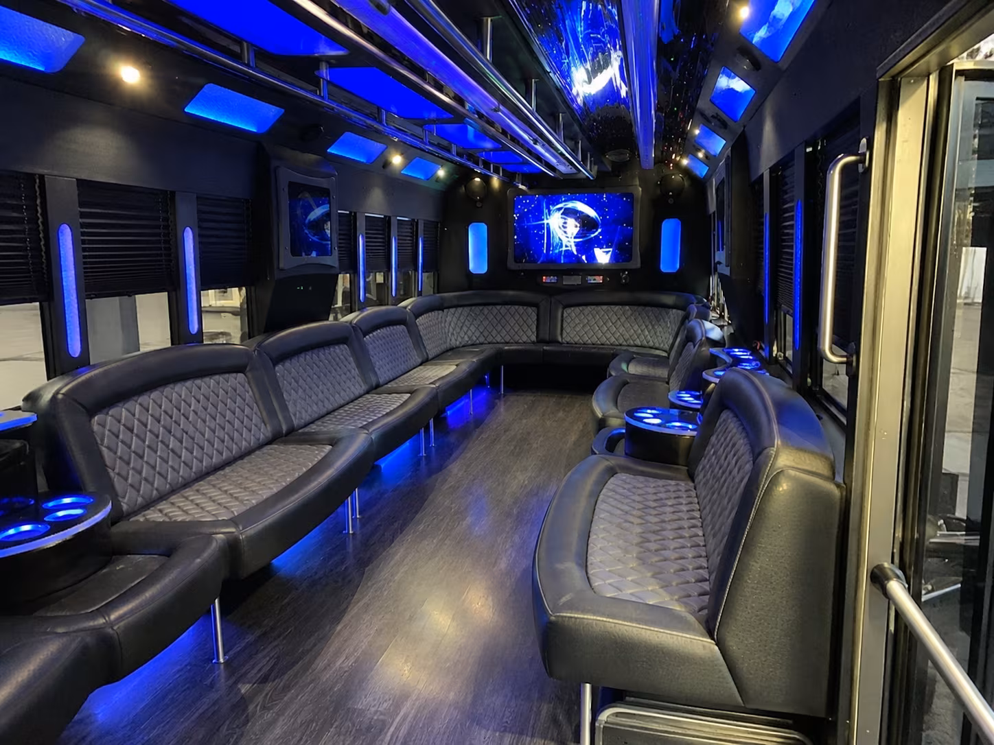 coeur d alene 28 passenger party bus interior