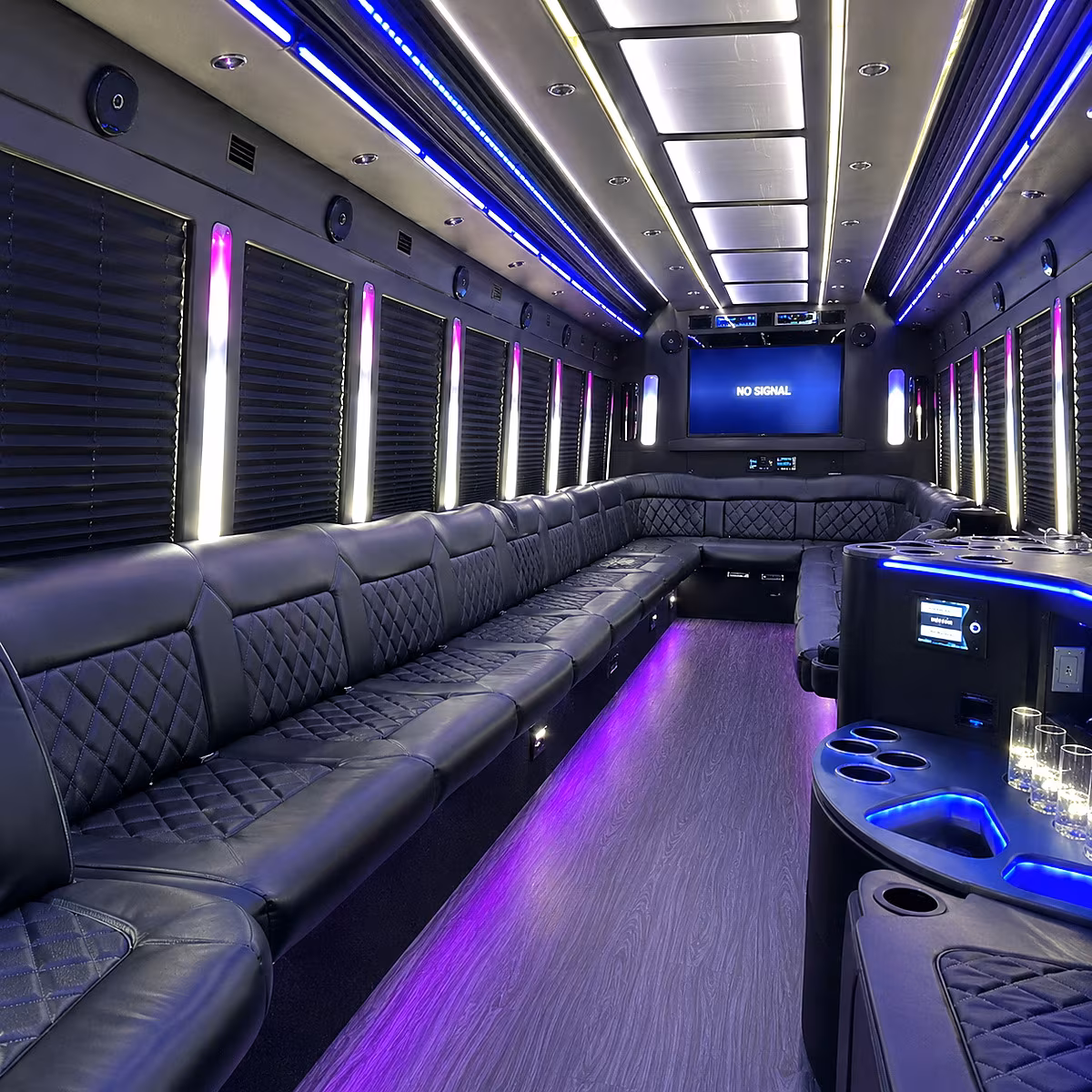 coeur d alene 30 passenger party bus inside