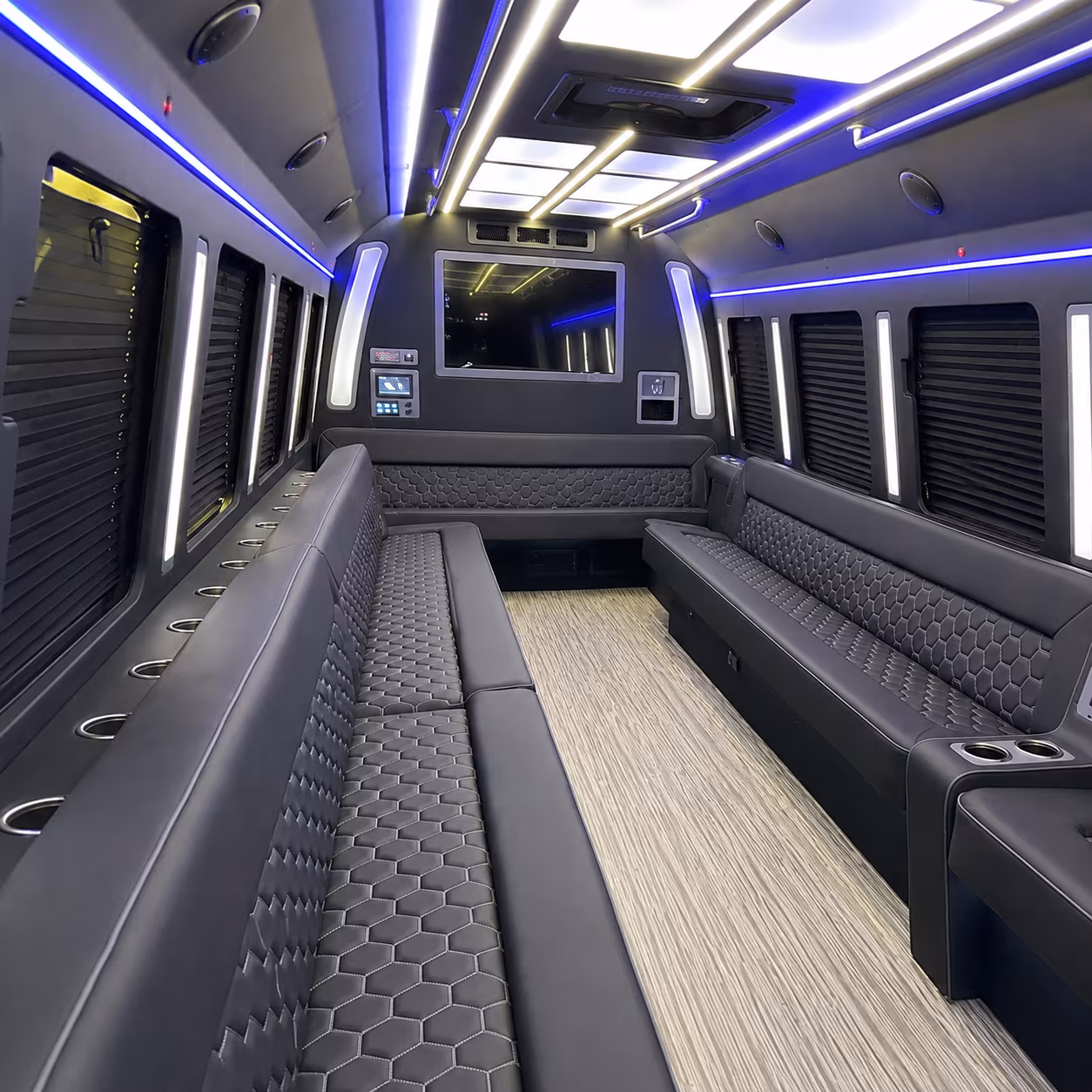 coeur d alene 40 passenger party bus inside