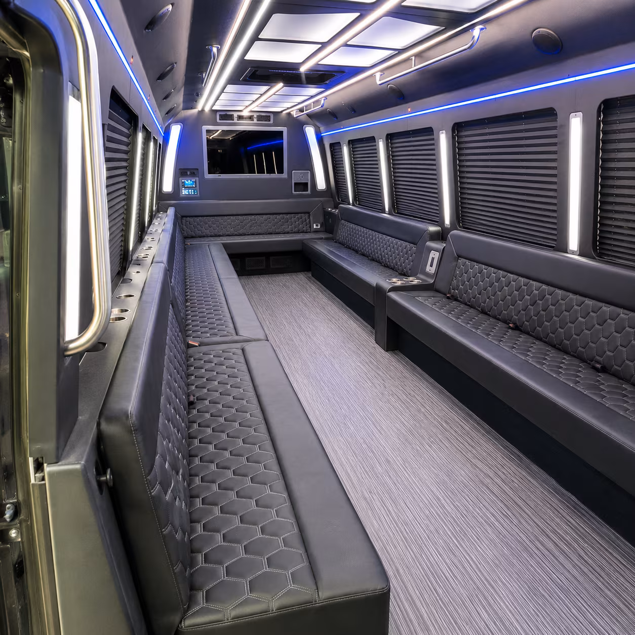 coeur d alene 40 passenger party bus interior