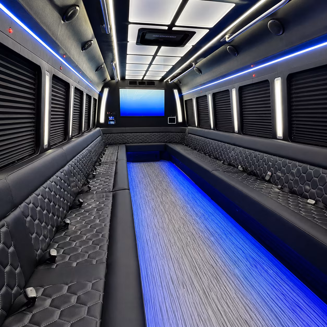 coeur d alene 50 passenger party bus inside