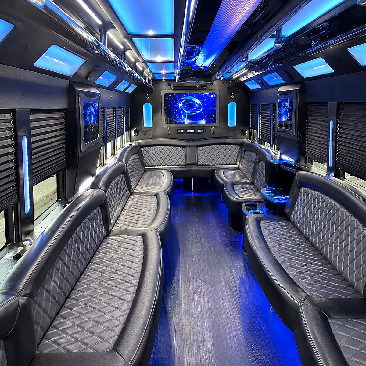 coeur d alene 50 passenger party bus interior