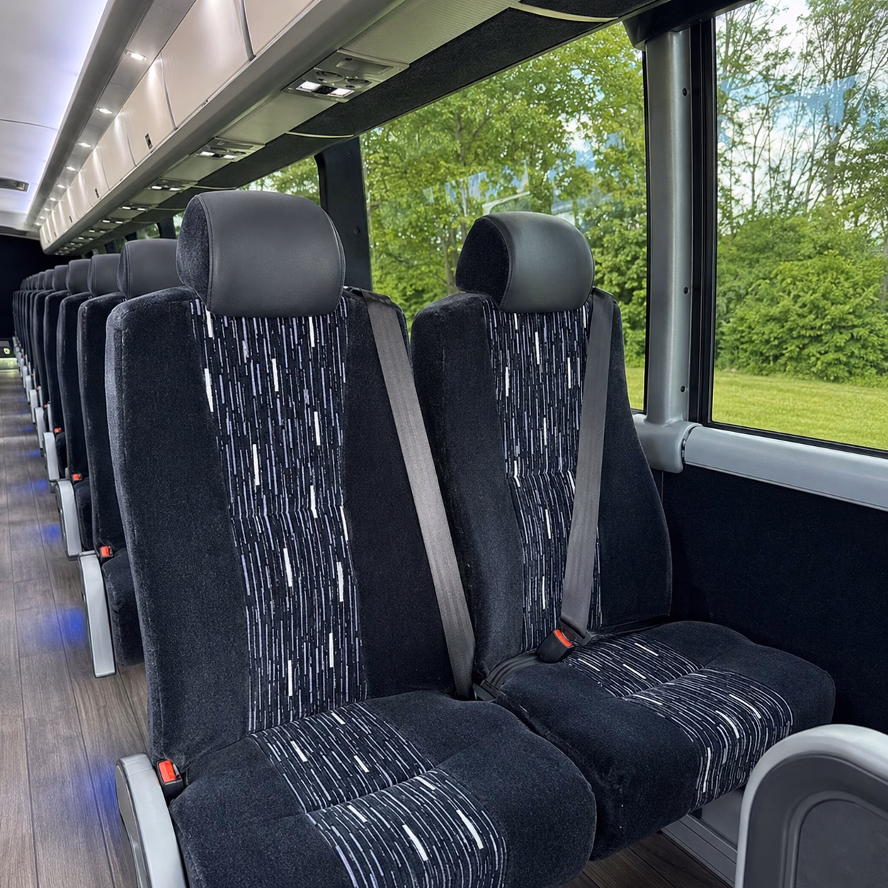 spokane charter bus rental interior
