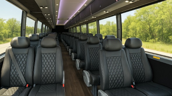 Interior of Charter Bus Company Coeur d'Alene's 15 Passenger Minibus in Coeur d'Alene