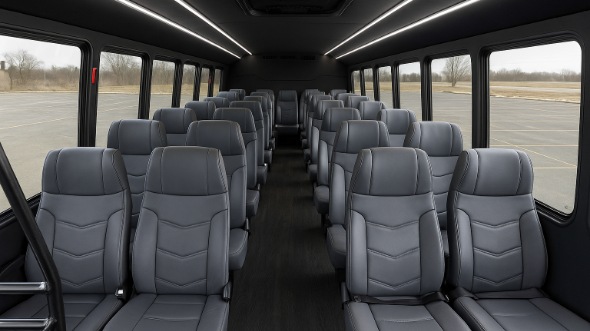 coeur dalene 28 passenger minibus inside