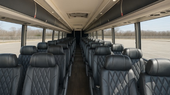 coeur dalene 55 passenger charter bus inside