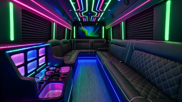 coeur dalene party bus rental interior