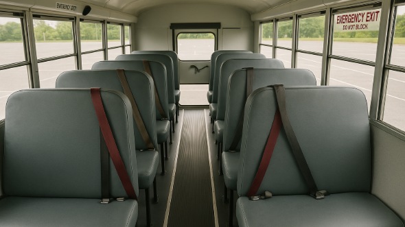 Interior of Charter Bus Company Coeur d'Alene's School Bus in Coeur d'Alene